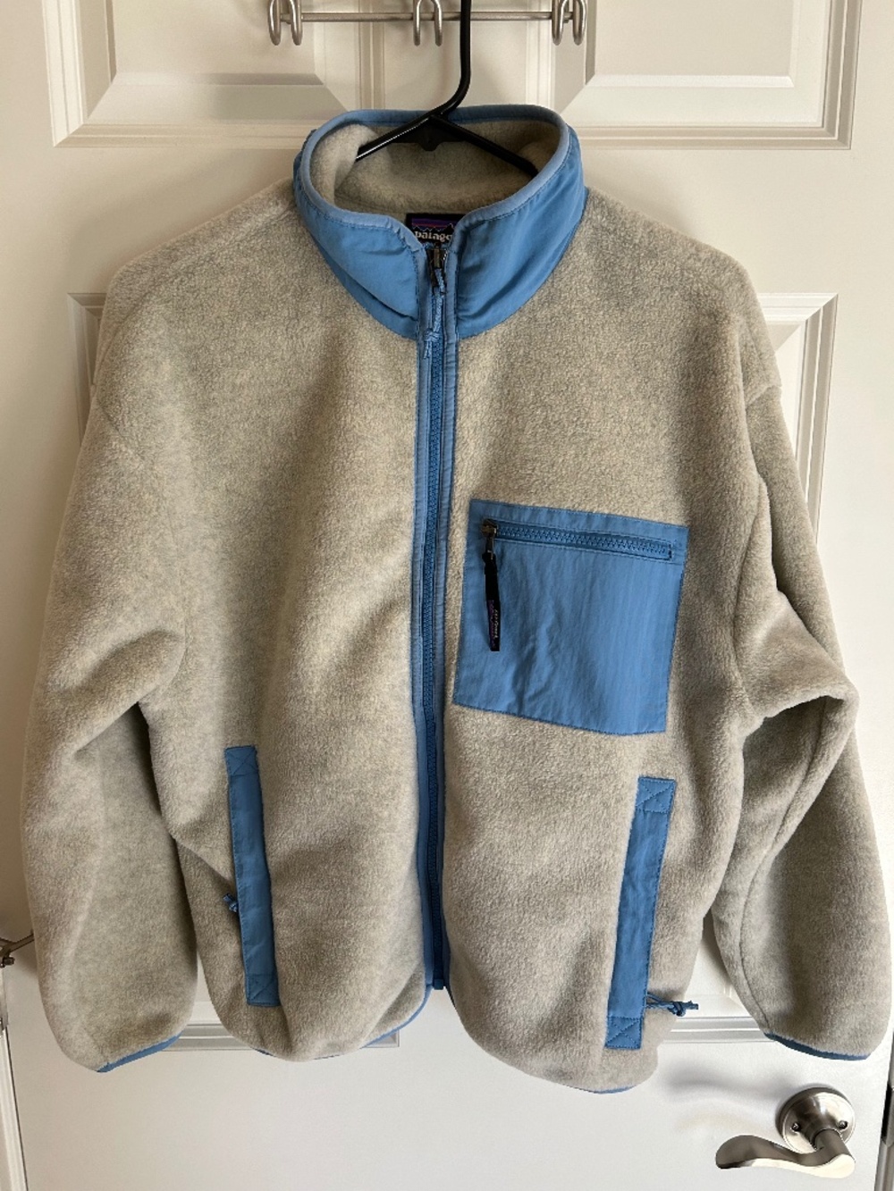 Patagonia Women's Synchilla Jacket - Oatmeal/Blue S